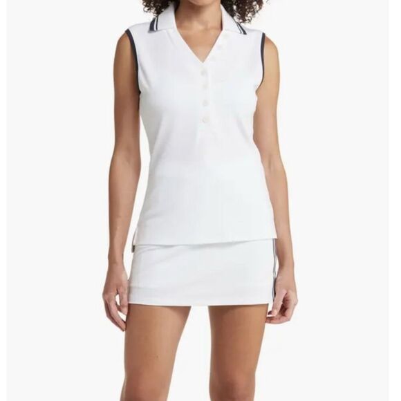 Varley Patrick Tie Waist Skort White Black Stripe Sides Athletic Golf Women’s S - Picture 4 of 12